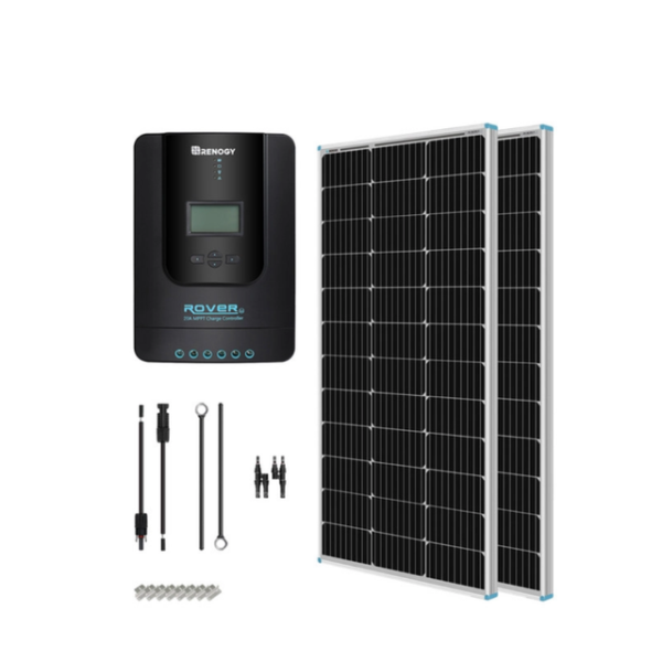 Kit Placa Solar Camper 180W Monocristalina + Regulador MPPT 20A